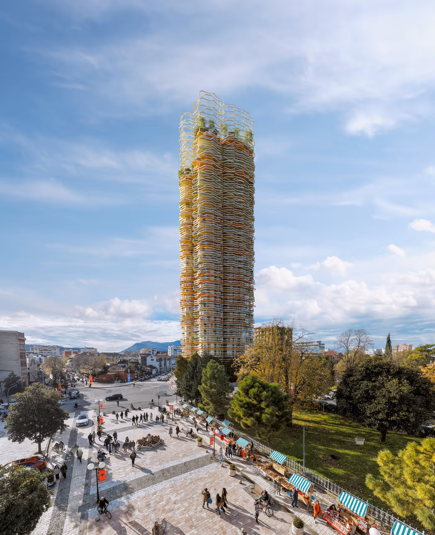 Skicë konceptuale nga arkitektët