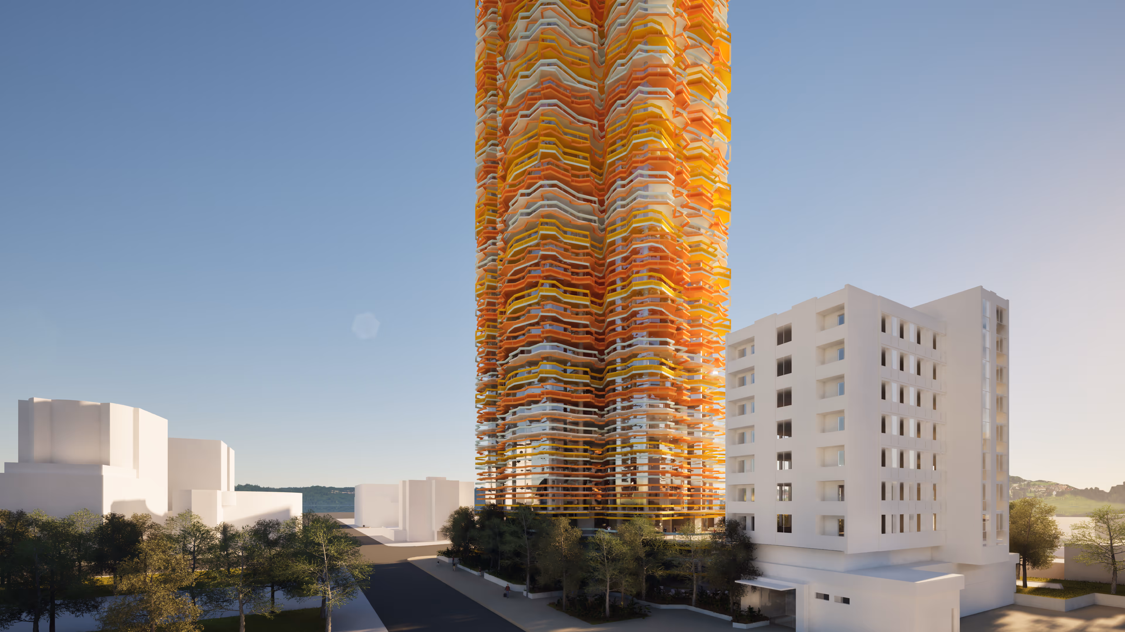 Pamje e fasades me tarraca