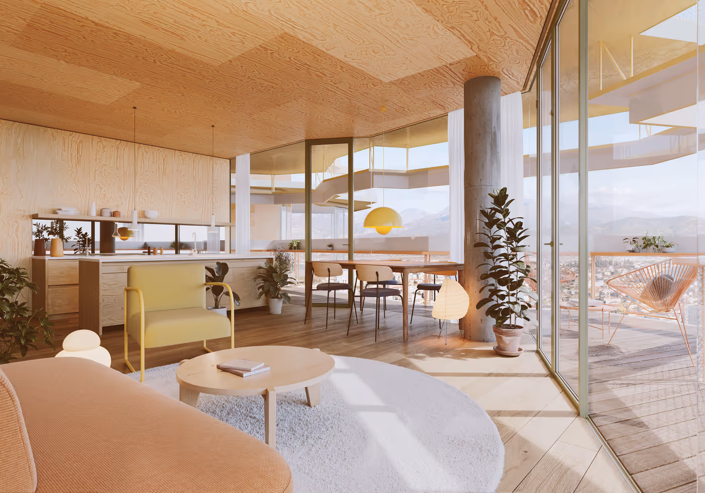 Hapesire ndenjeje me tarrace panoramike