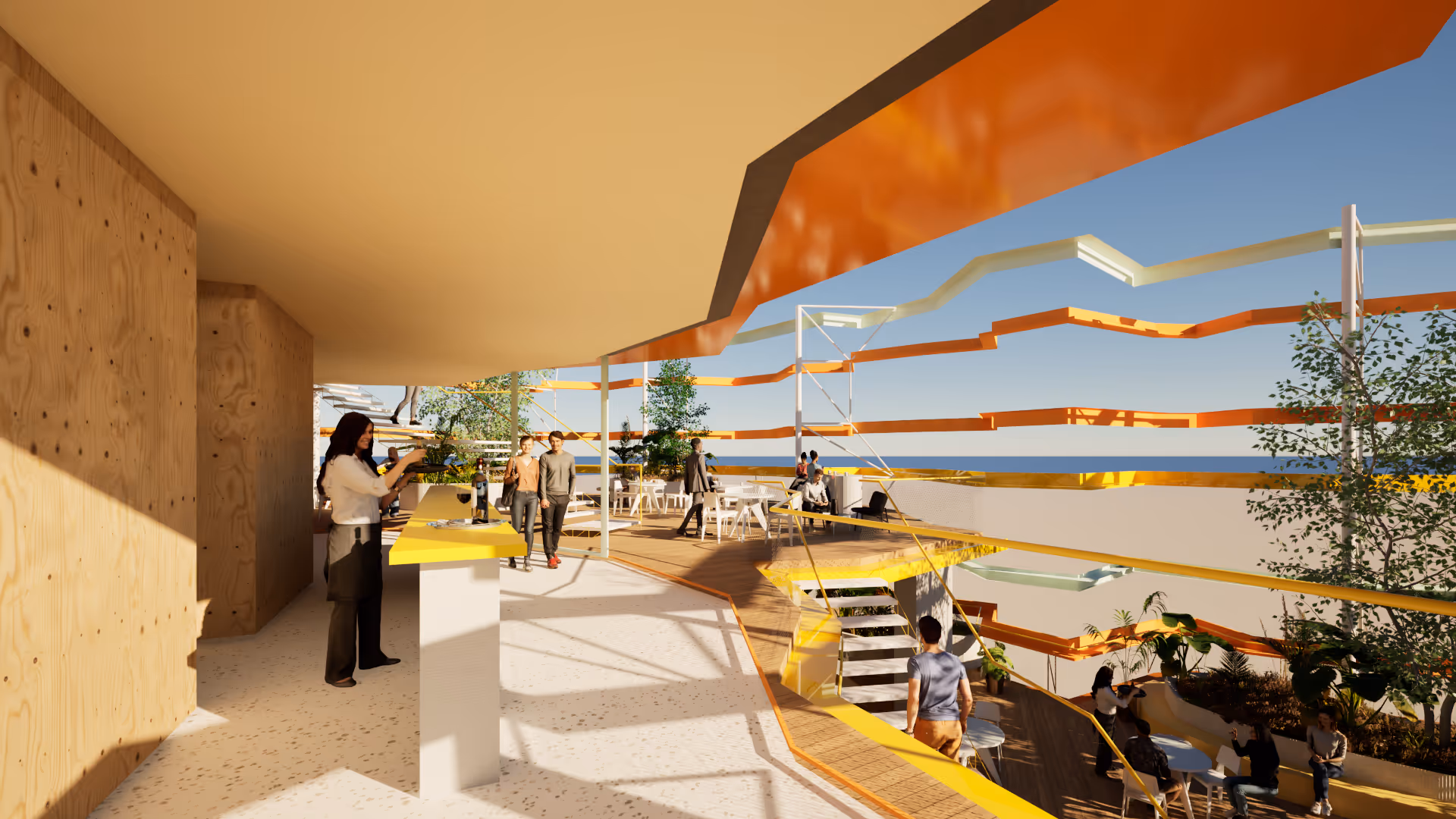 Hapesira lounge ne tarrace