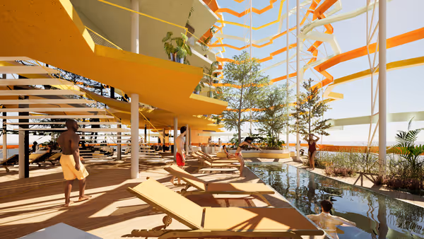 Pishina në Tarracën e Hotelit