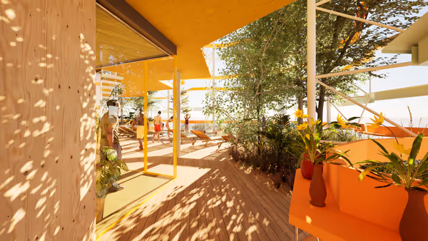 Pishina në Tarracën e Hotelit